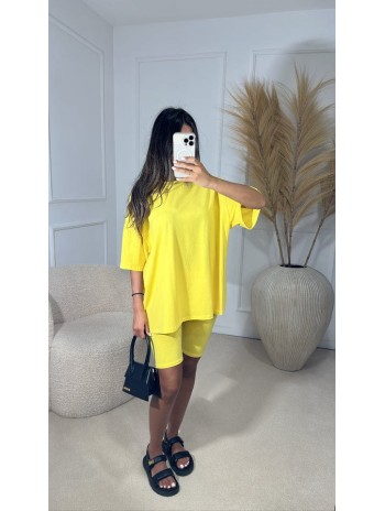 ENSEMBLE TEE-SHIRT OVERSIZE ET SHORT CYCLISTE