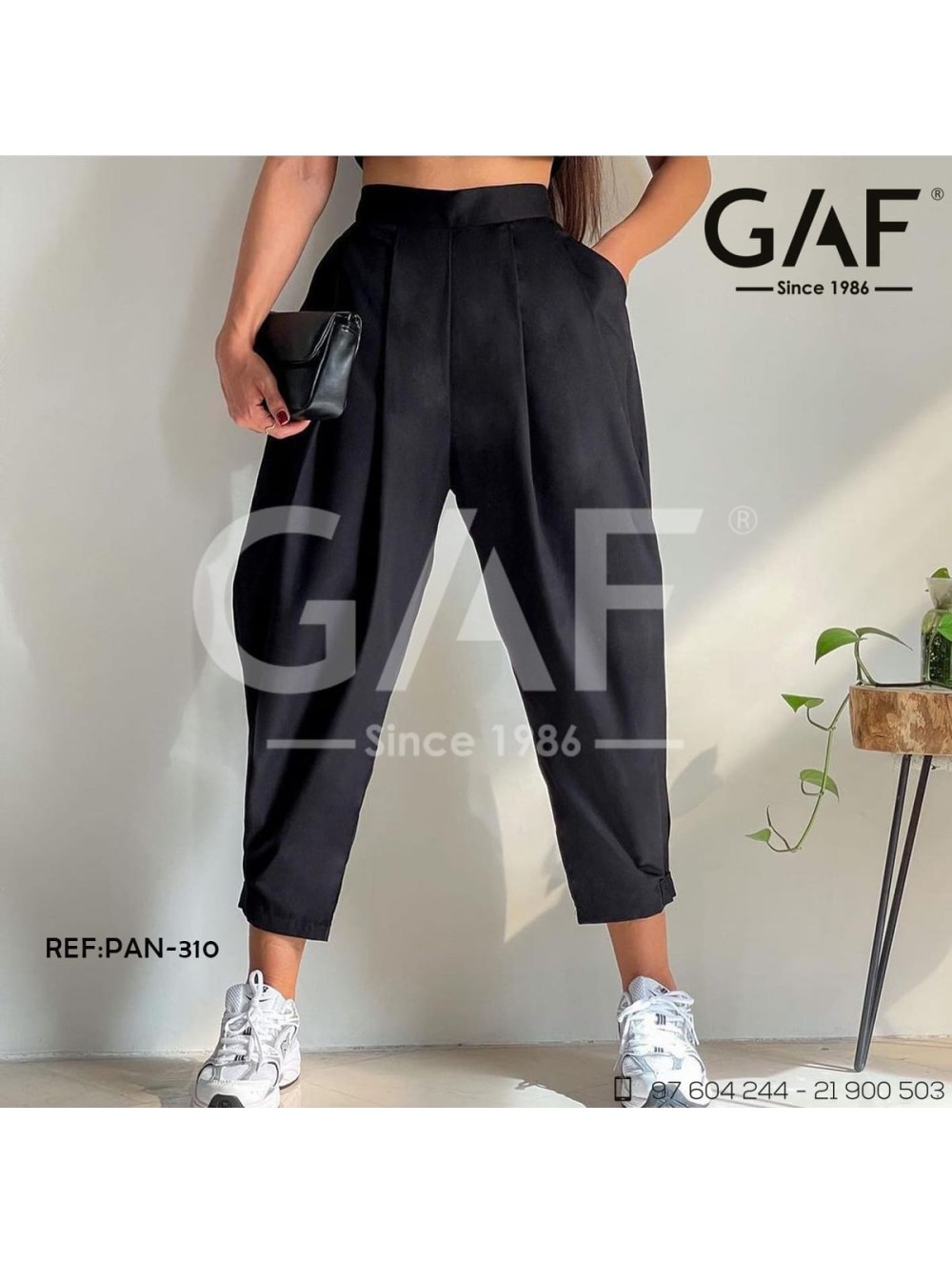 PANTALON TAILLE HAUTE STYLE CARROT