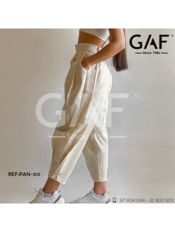 PANTALON TAILLE HAUTE STYLE CARROT